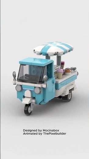 ‪@LEGO‬ Ice Cream Tuk Tuk | 3D Animation Build
