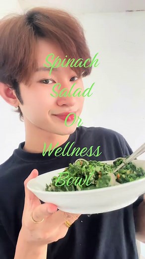 Healthy Spinach Salad - မြန်မာ့ဟင်းနုနွယ်ရွက်သုပ်