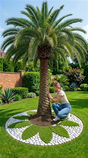 Simple DIY Flower Bed Around Tree