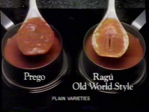 1989 Prego Spaghetti Sauce "It's in there" TV Commercial