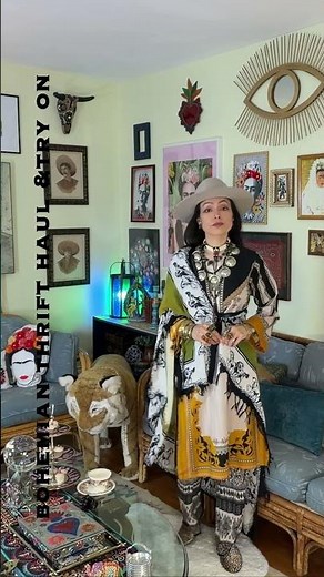 Ethnic Boho Style-up: Styling my thrifted Gold, Black and White Tunic! ✨