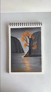 Layers of oil pastel, layers of calm.🍂#oilpastel #artvideo #relaxingart #autumnart #landscapeart
