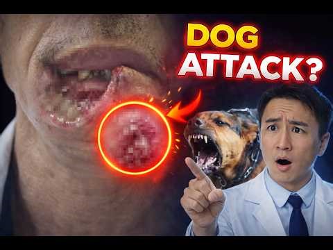 Severe Lip Injury After Dog Attack (Real Case)