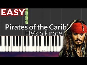 Pirates of the Caribbean - He's a Pirate EASY Piano Tutorial