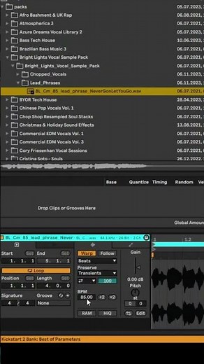 Vocal BPM Matching in #Ableton #abletontips #bpm #abletontutorial #musicproduction #abletonproducer