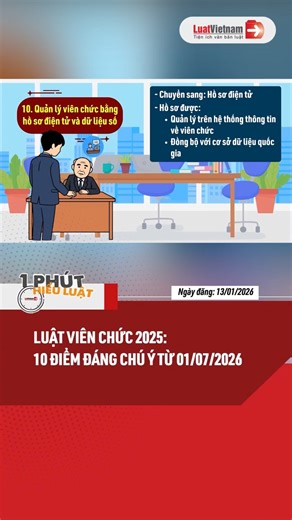 Luật Viên chức 2025: 10 điểm mới đáng chú ý từ 01/7/2026 Nguồn: Luật Việt nam #luatvietnamreels #vienchuc #giaoduc | Viên Chức Thầy Toàn