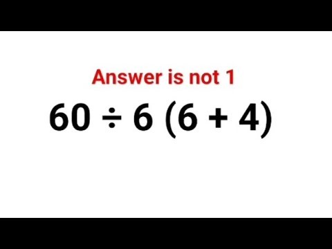 60 ÷ 6(6 + 4) The answer is not 9. Many got it wrong! Ukraine Math Test #math #percentages #ukraine