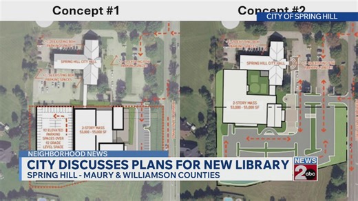 Spring Hill leaders discuss two concept plans for new library