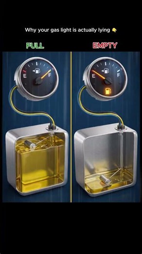 How Fuel Level Sensors Work: Why Your Gas Light Lies 🤯🔥 #shorts
