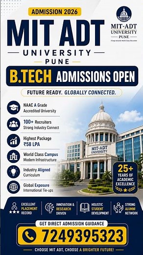 MIT ADT University Pune Review | Placements, Fees, Cutoff, Campus Tour, Admission Process & Reality