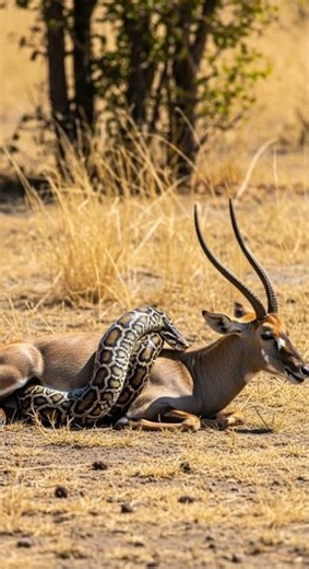 Will the giant python devour the helpless explorer trapped in jungle #wildlife #python #adventure