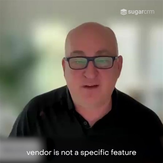 When choosing a CRM, it's important to look for one that sees AI and its potential as more than a feature. Look for vendors that are seamlessly implementing it into their application and see it as more of a mindset. If you're ready to unlock your CRM's full potential, watch our on-demand webinar that contains data and insights from our 2024 State of CRM report! https://sgrcrm.co/3PfW5Ph with Clare Dorrian and Christian Wettre #CRM #AI #DataDriven | SugarCRM