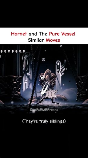 Hornet and the Pure Vessel Similar Moves😭 Hollow Knight Silksong