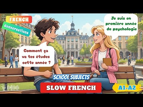 💡 French Conversation for Beginners: School Subjects | With Subtitle