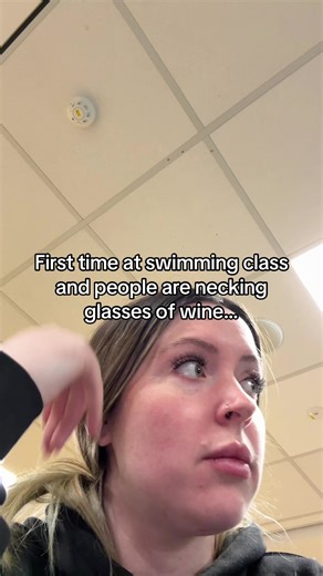 Is this normal or not … first time bringing my niece to her swimming class and there people sat watching the classes downing glasses of wine and beer🤯 like surely this ain’t the place to be getting pissed🤣 #swimming #drinking #crazy #family #swimminglessons