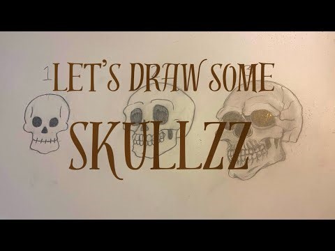 How to draw a SKULL! In 3 levels