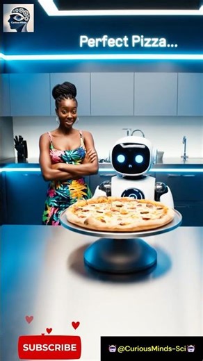 Robot Girl Making Pizza, The Unexpected Inflation! #kitchenrobot #veo3 #shorts