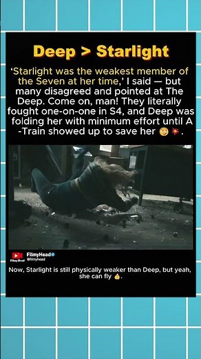 In The Boys S4 (2024), Deep and Black Noir were Destroying Starlight and Butcher💀.