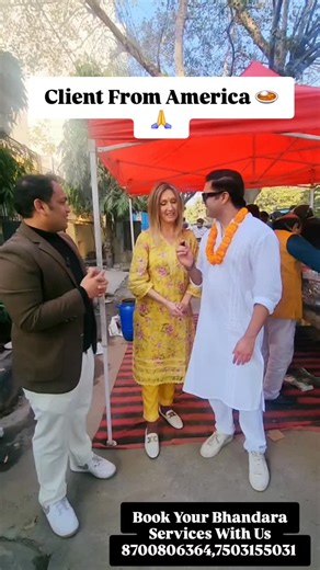 From Instagram reels to a real booking ✨ Our client from the USA reached out during their India visit, trusted us with our Bhandara service, and we delivered a complete, well-managed setup tent, tables, plates, food, and seamless management. Happy client, flawless execution, and memories served with love 🙏 For Booking - 8700806364,7503155031 | Aggarwalsweetsbhandarewale