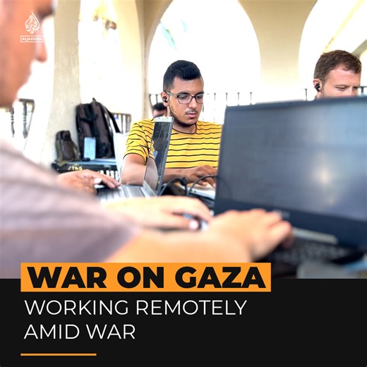 Palestinian software developer Sherif Naem created a workspace allowing people in Gaza to work remotely and earn income as Israel continues its war on Gaza. | Al Jazeera English