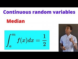 Median of a continuous random variable..........#africastruggle.