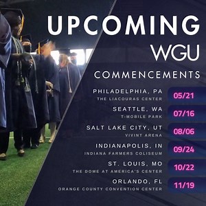 104 reactions · 40 comments | We have 6 more commencements this year! Which one will you be at? For all upcoming commencement details visit bit.ly/3Obdma7  | Western Governors University | Facebook