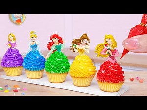 Disney Princess Cake 🌸 How To Make 5 Beautiful Miniature Princess Cake Step By Step🍰Mini Cakes Ideas
