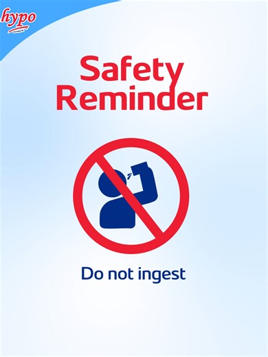 Hypo is a disinfectant designed to eliminate germs on floors, tabletops, kitchen counters, other household surfaces, and in toilets. It is not edible and should never be ingested. Always ensure Hypo is used only as directed for cleaning and disinfecting purposes. #ProtectEverydayWithHypo #HypoGoWipeO