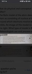 How do physical and conceptual models differ? The Bohr model o... | Filo