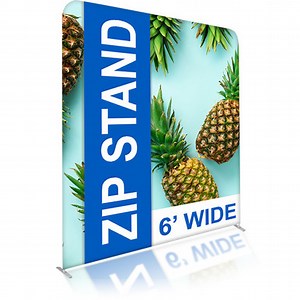 6' Wide Straight Stretch Fabric Zip Stand