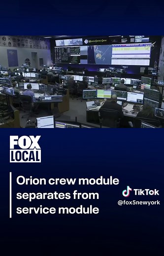 Here is the moment the Orion spacecraft separated from the service module as it heads towards Earth. The service module will burn up in the Earth's atmosphere, NASA said.