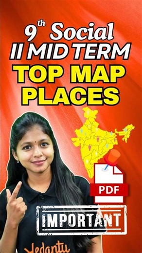 9th Social Important Map Places | 2nd Mid term Important Questions Paper | Shravanee Ma'am