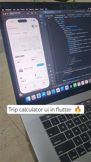Trip Calculator UI In Flutter 🔥🔥 #flutter #shorts #mobileappdevelopment