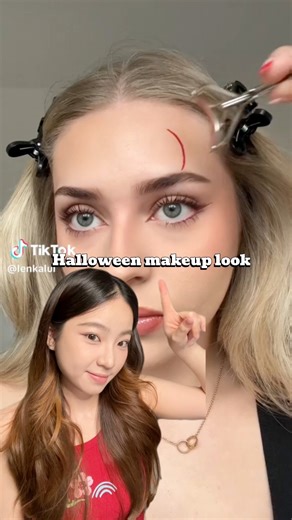 Easy Halloween makeup 🎃 #makeuptutorial #halloweenlooks #Halloween | Lingzy
