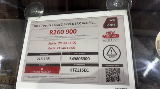 2016 Toyota Hilux 2.4 Gd-6 SRX 4x4 Pick Up Single Cab