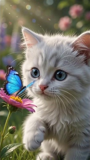 6 Cute Kittens Playing in a Beautiful Garden 🐱🌸 | Ultra Realistic Cat Video
