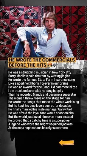 Barry Manilow Wrote The State Farm Jingle