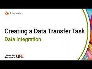Creating a Data Transfer Task in Data Integration