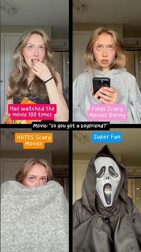 #pov Different types of friends watching a scary movie…