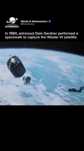 In 1984, astronaut Dale Gardner performed a spacewalk just to capture a satellite 🤯 | @NASA