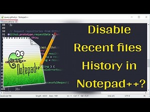 How to disable showing recent files in Notepad++?