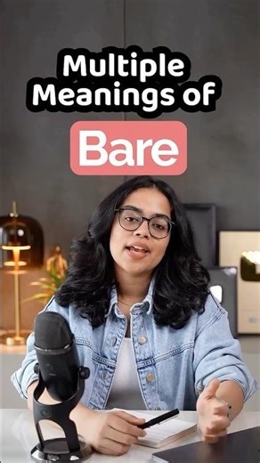 Multiple Uses Of 'BARE' | Expand Your Vocabulary | Learn English With Ananya In Hindi