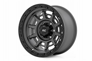 Rough Country 85 Series Wheel | Simulated Beadlock | Gunmetal Gray/Black | 17x9 | 6x135 | -12mm