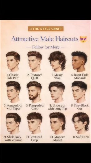 12 ATTRACTIVE HAIRSTYLE FOR BOYS 🔥 MULLET SOFT PERM #viral #fashion #styletips #shorts