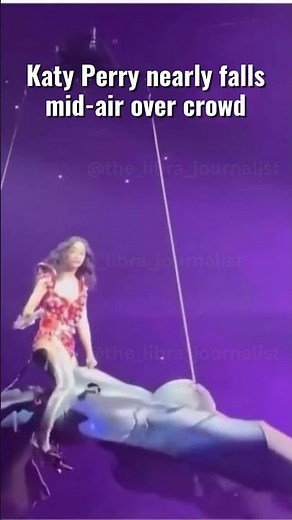 Katy Perry nearly falls mid-air over crowd, video goes viral