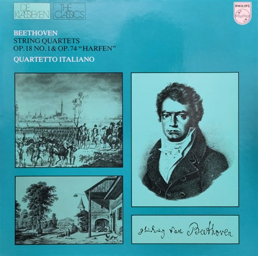 Beethoven – Quartetto Italiano - String Quartets Op. 18 No. 1 & Op. 74 “Harfen”