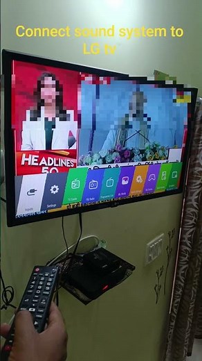 connect sound bar to LG tv #soundsystem #tv #shorts