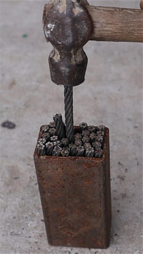 Forging Steel Cable into Damascus Balisong Blade