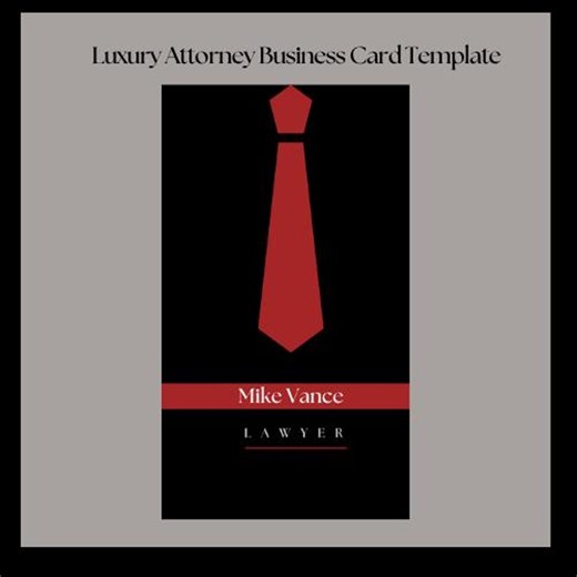 Luxury Attorney Business Card Template Black Red Elegant Law Firm Card Canva Editable Instant Download - Etsy