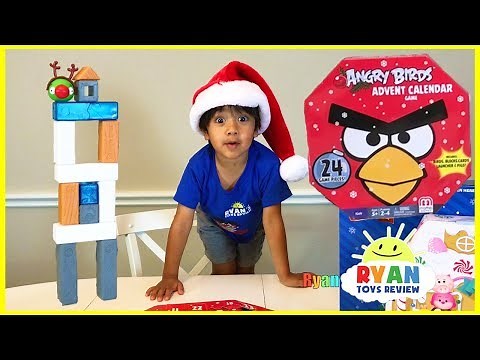 Ryan opens Advent Calender Angry Birds and Thomas & Friends for Christmas